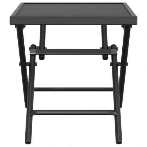 Foldbart havebord 38x38x38 cm stål og meshstof antracitgrå