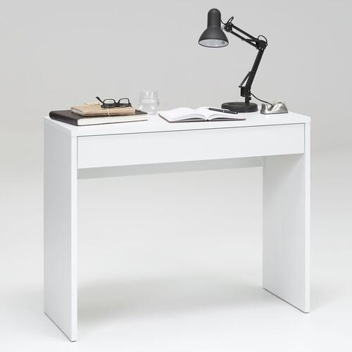 skrivebord med bred skuffe 100 x 40 x 80 cm hvid