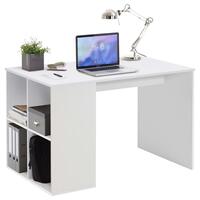 skrivebord med sidehylder 117 x 72,9 x 73,5 cm hvid