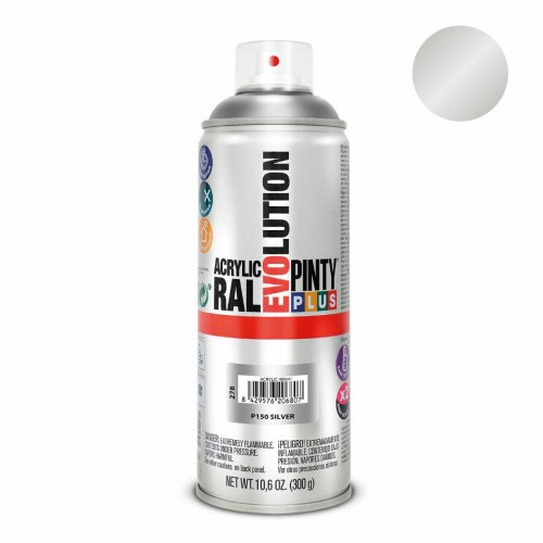 Spraymaling sølv - Pintyplus Evolution P150, 400 ml