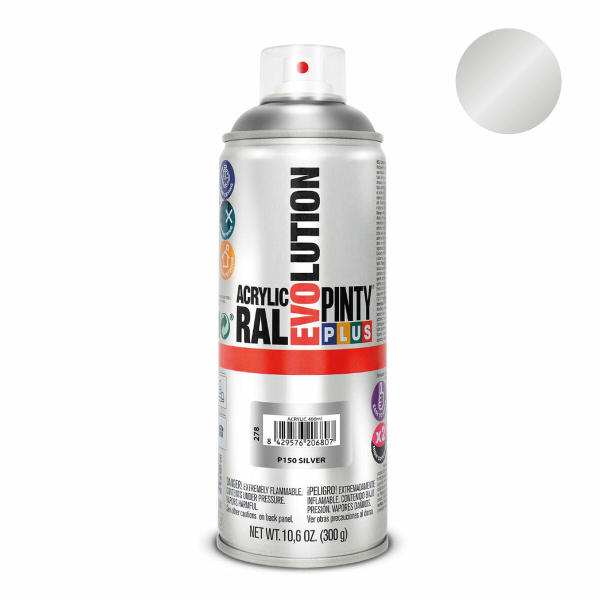Spraymaling sølv - Pintyplus Evolution P150, 400 ml