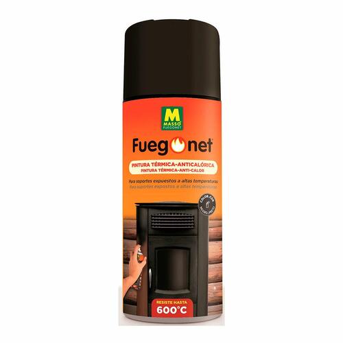 Massó Fuegonet varmebestandig spraymaling - sort 400 ml