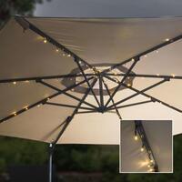 LED-soldrevet lyskæde til parasol 130 cm