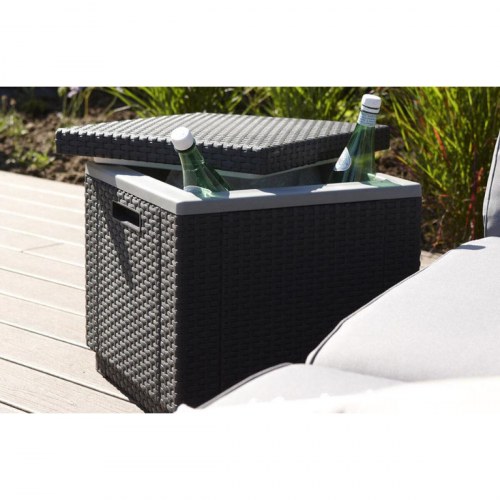 Havebord sidebord Allibert by Keter Ice Cube 42 × 42 × 41 cm - grå