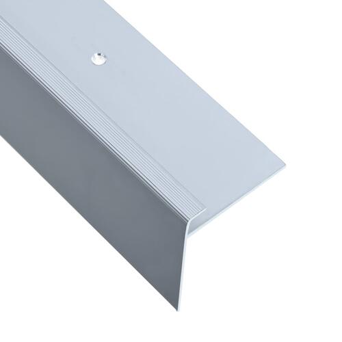 15 stk. trappelister F-facon 90 cm aluminium sølvfarvet