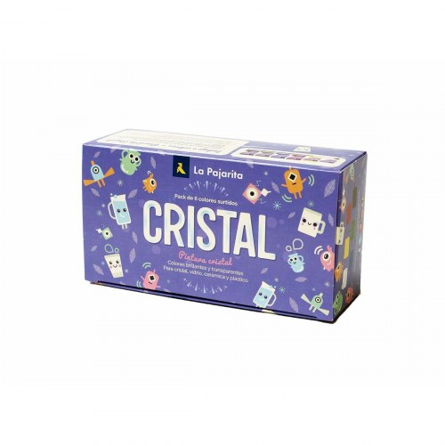 La Pajarita Tempera Crystal - 6 dele, multifarvet