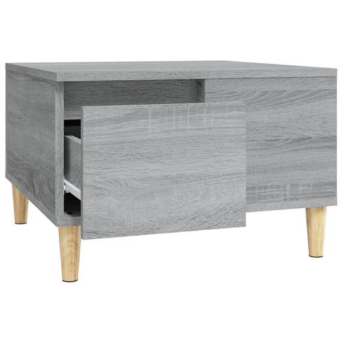 Sofabord 55x55x36,5 cm konstrueret træ grå sonoma-eg