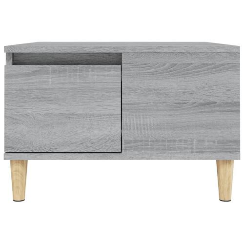 Sofabord 55x55x36,5 cm konstrueret træ grå sonoma-eg