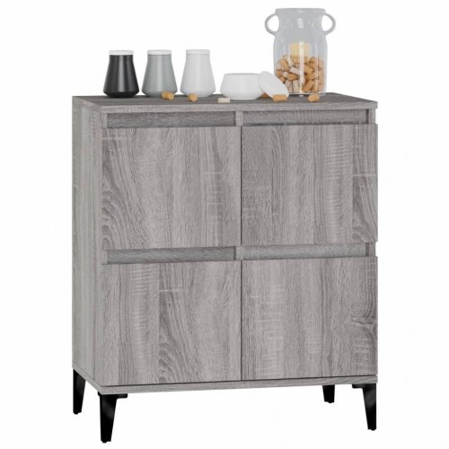 Skænk med 4 låger 60 x 35 x 70 cm - grå sonoma-eg
