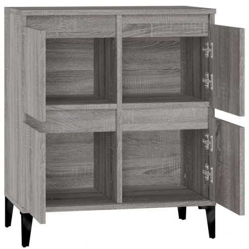 Skænk med 4 låger 60 x 35 x 70 cm - grå sonoma-eg