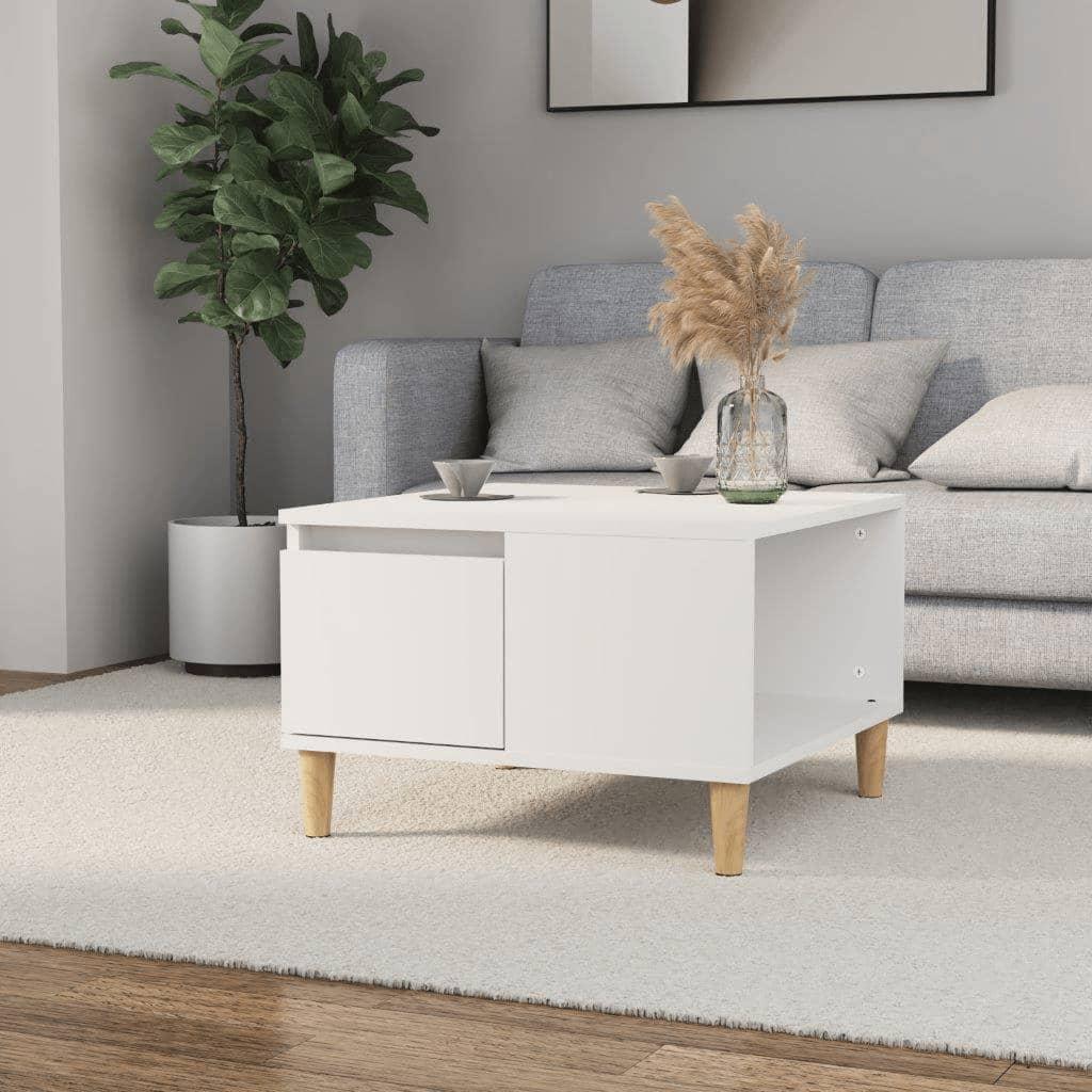 Sofabord 55x55x36,5 cm konstrueret træ hvid