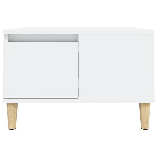 Sofabord 55x55x36,5 cm konstrueret træ hvid