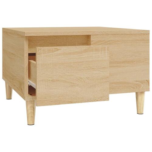 Sofabord 55x55x36,5 cm konstrueret træ sonoma-eg