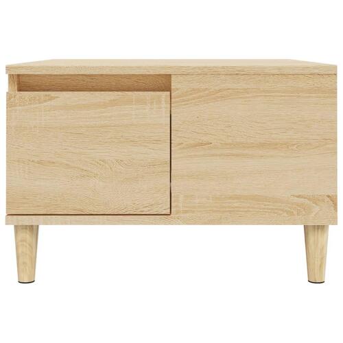 Sofabord 55x55x36,5 cm konstrueret træ sonoma-eg
