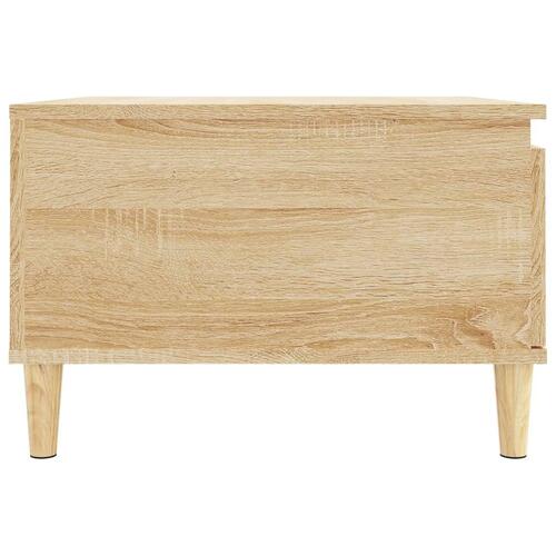 Sofabord 55x55x36,5 cm konstrueret træ sonoma-eg