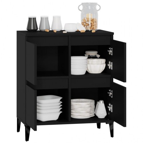 Skænk 60x35x70 cm konstrueret træ sort