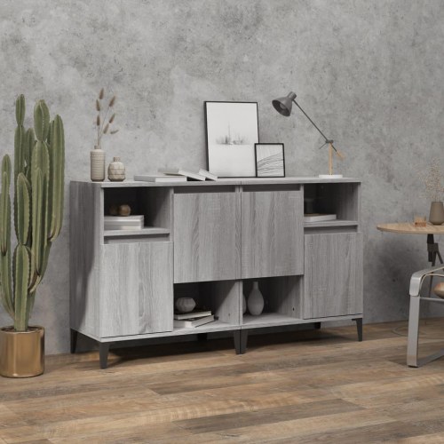 Skænke 2 stk. 60×35×70 cm i konstrueret træ - grå sonoma-eg