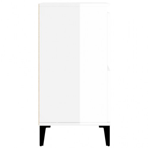Skænke 3 stk. 60x35x70 cm konstrueret træ hvid højglans