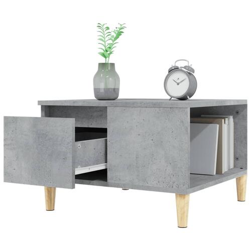 Sofabord 55x55x36,5 cm konstrueret træ betongrå