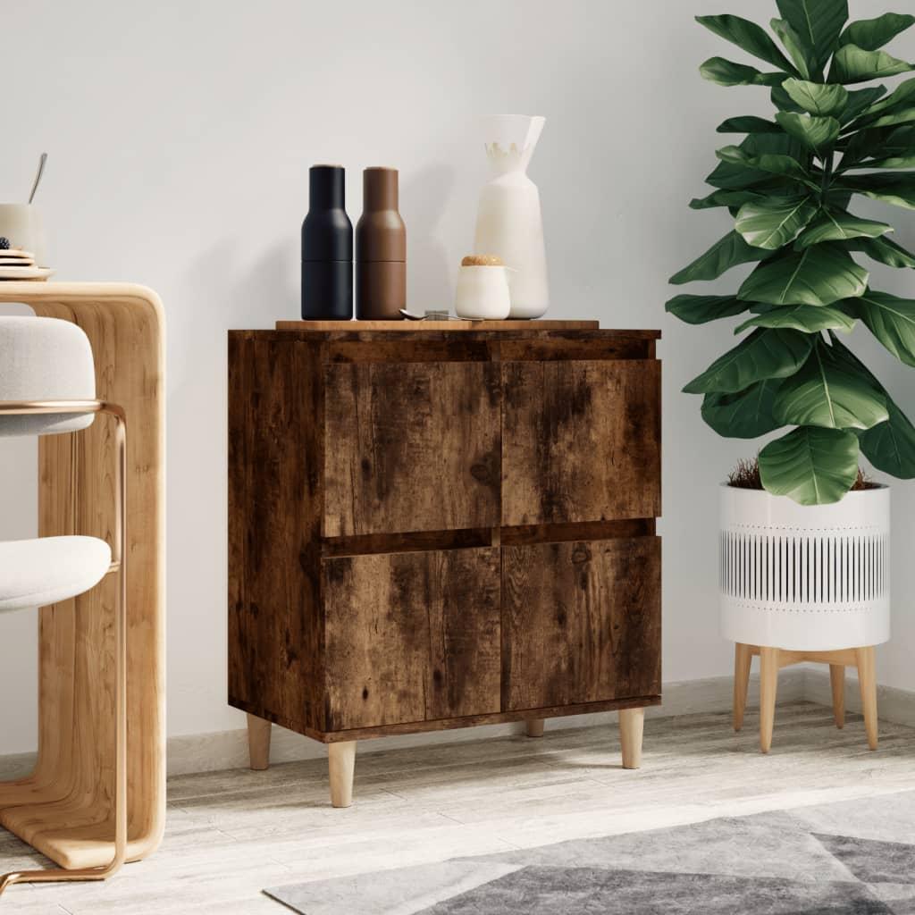 Skænk 60x35x70 cm konstrueret træ røget egetræsfarve billede