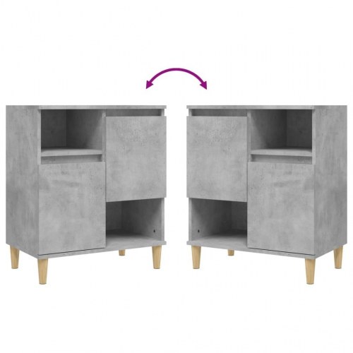 Skænke 2 stk. 60x35x70 cm konstrueret træ betongrå
