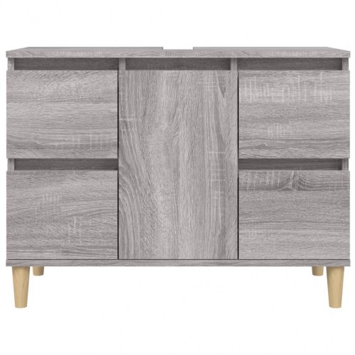Underskab til håndvask 80 x 33 x 60 cm - grå sonoma-eg