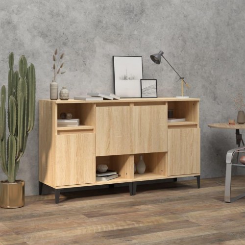 Skænke 2 stk. 60×35×70 cm i konstrueret træ - sonoma-eg