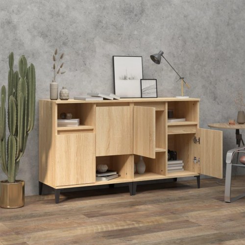 Skænke 2 stk. 60×35×70 cm i konstrueret træ - sonoma-eg