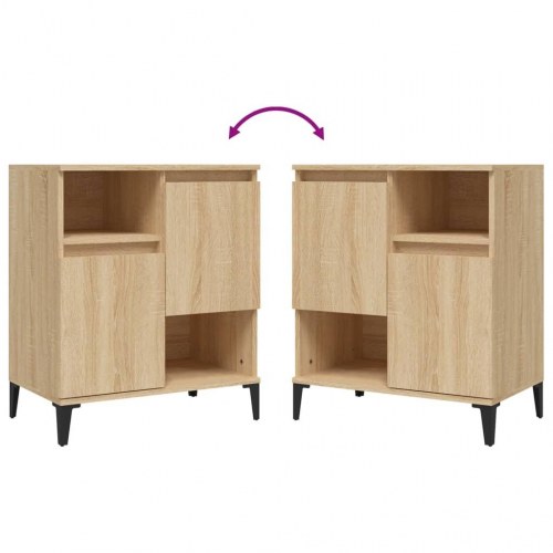 Skænke 2 stk. 60×35×70 cm i konstrueret træ - sonoma-eg