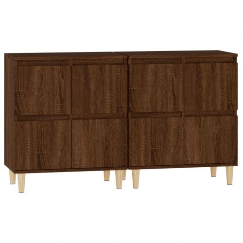 Skænke 2 stk. 60x35x70 cm konstrueret træ brun egetræsfarve