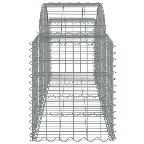 Buet gabionkurv 200×50×60/80 cm - galvaniseret jern