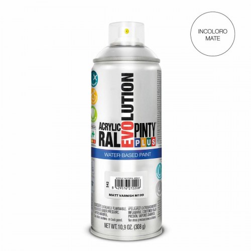 Spraymaling vandbaseret Pintyplus Evolution M199 mat - farveløs, 400 ml