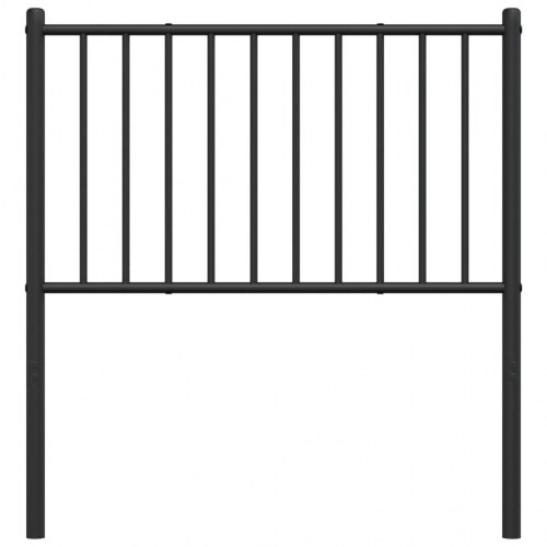 Sengegavl i metal 100 cm - sort, udskiftningsgavl