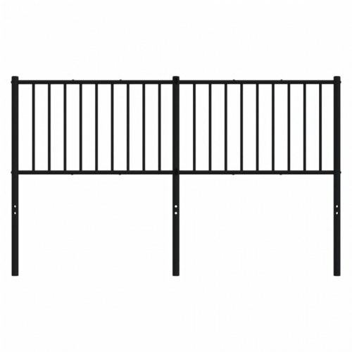 Sengegavl 150 cm metal sort