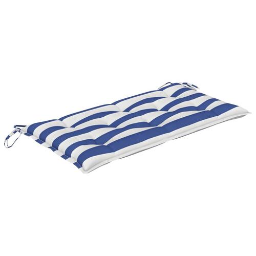 Hynde til havebænk 100x50x7 cm striber oxfordstof blå og hvid