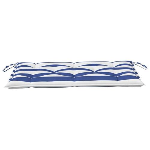 Hynde til havebænk 100x50x7 cm striber oxfordstof blå og hvid