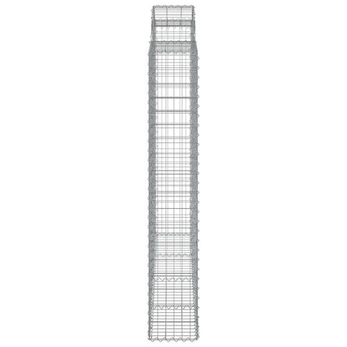 Buede gabionkurve 12 stk. 200x30x180/200 cm galvaniseret jern
