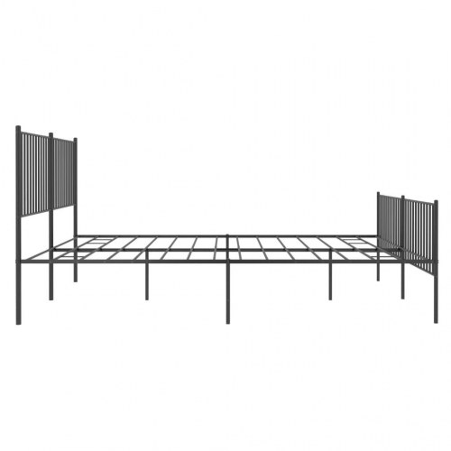 Sengeramme med gavl og fodgærde 183×213 cm - metal, sort