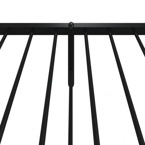 Sengeramme i metal med gavl og fodgærde 100×200 cm - sort