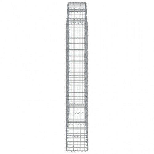 Buede gabionkurve 11 stk. 200x30x180/200 cm galvaniseret jern