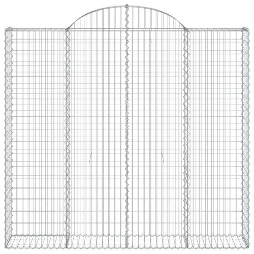Buede gabionkurve 9 stk. 200x30x180/200 cm galvaniseret jern