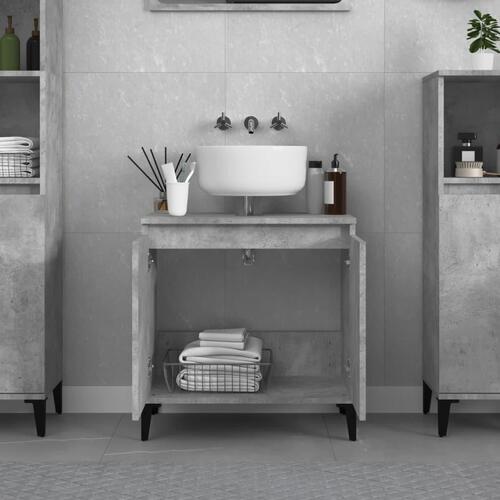 Underskab til håndvask 58x33x60 cm konstrueret træ betongrå