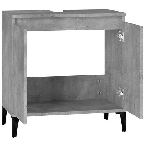 Underskab til håndvask 58x33x60 cm konstrueret træ betongrå