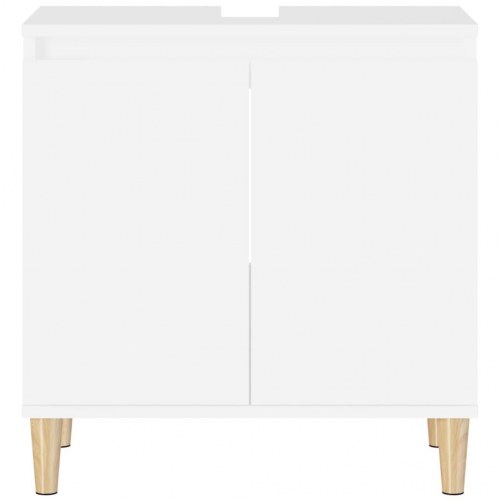 Underskab til håndvask 58x33x60 cm konstrueret træ hvid