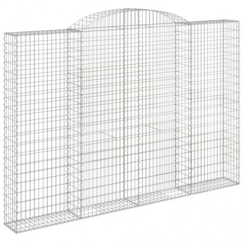 Buet gabionkurv 300×30×200/220 cm - galvaniseret jern