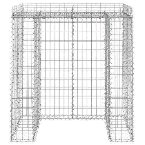 Gabionvæg til skraldespand 110x91x120 cm galvaniseret jern
