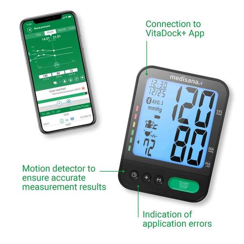 Medisana blodtryksmåler til overarm BU 580 Connect sort