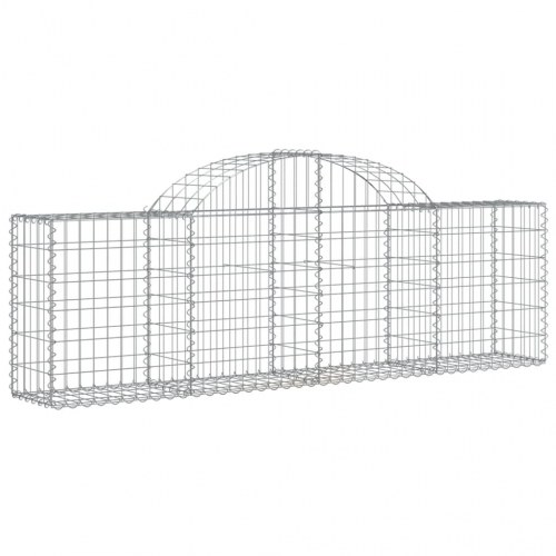 Buede gabionkurve - 10 stk. 200×30×60/80 cm i galvaniseret jern