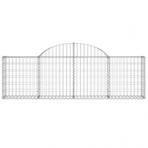 Buede gabionkurve - 10 stk. 200×30×60/80 cm i galvaniseret jern