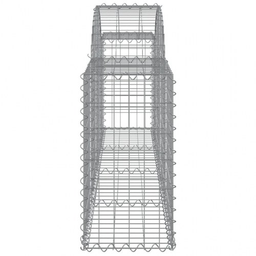 Buede gabionkurve - 10 stk. 200×30×60/80 cm i galvaniseret jern